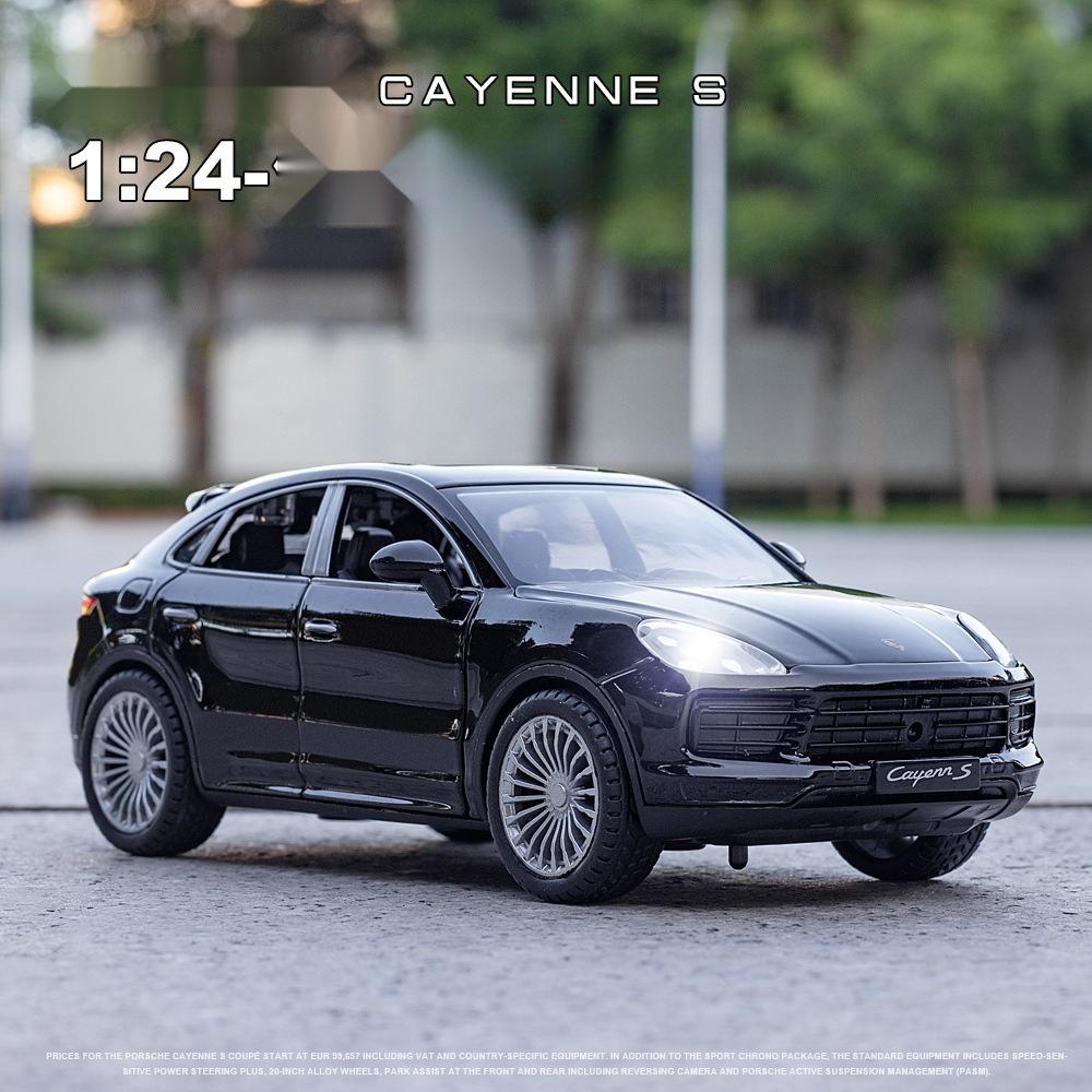 1:24 Porsche Cayenne S Turbo SUV Model Samochodu Ze Stopu Odlewane Metalowe Zabawki Model Samochodu Symulacja Dźwięku Światła Kolekcja Prezent dla Dzieci F384