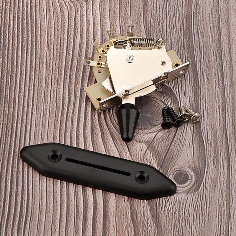 Guitar 5 Way Toggle Switches Replacement Electric Guitar Pickup Selector Switch with Switch Plate Guitar Accessories