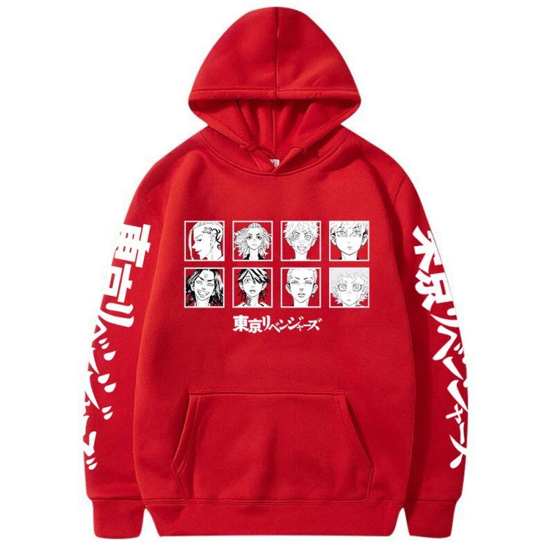 Japanische Animation TokyoRevengers Mikey Marken-Hoodie Y2K Kleidung Vintage Herbstmode Unisex Langarm-Pullover