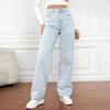 2026 Womens Jeans American Style Slim Straight Leg Streetwear Casual Pants