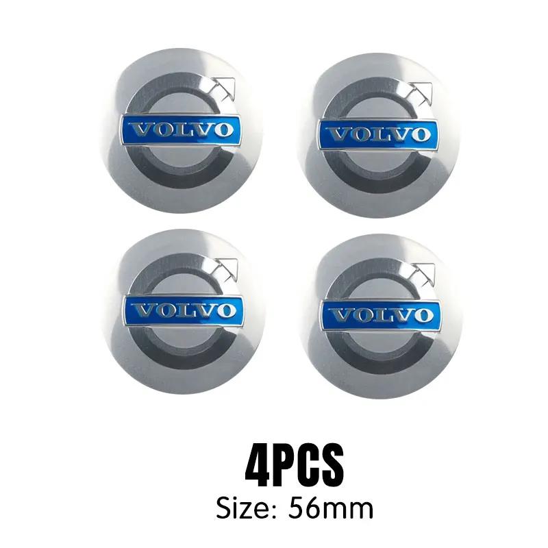 4pcs 56/60mm Car Wheel Center Cover Hub Caps Stickers Accessories For Volvo Rdesign AWD C30 C70 S40 S60 S70 S80 S90 V40 V50 V60