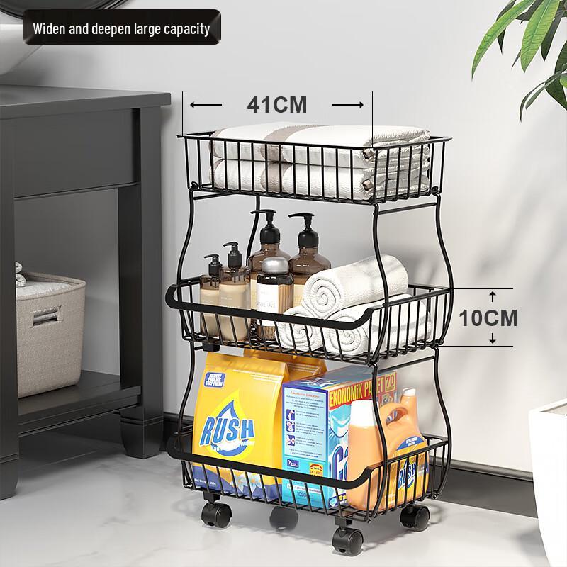 Guan Zhuo Jia 4-Tier Modular Kitchen Storage Cart