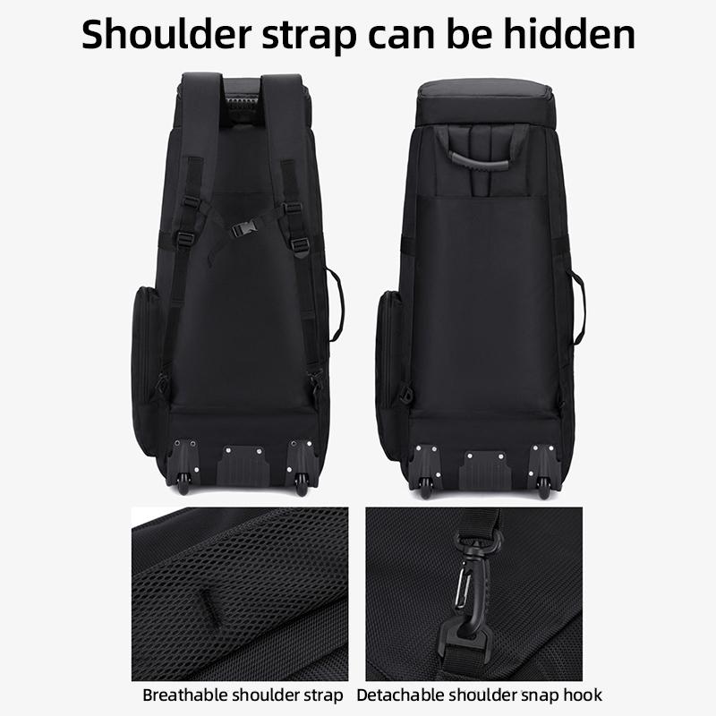 Portable Travel Bag, Tug Bag, Travel Outdoor Wheel Bag, Duffel Bag, Clothes Storage Bag, Large Shoulders Backpack