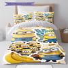 Minions Themed Printed Bedding 3PCS Cute Cartoon Suit For Children Boys Teens Bedroom Home Decoration