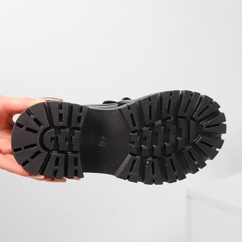 Retro Bow Knot Pumps for Woman New Style Rounded Toe Platform Pumps Women Fanshion Slip On Plu Size Patent Leather Shoes Mujer