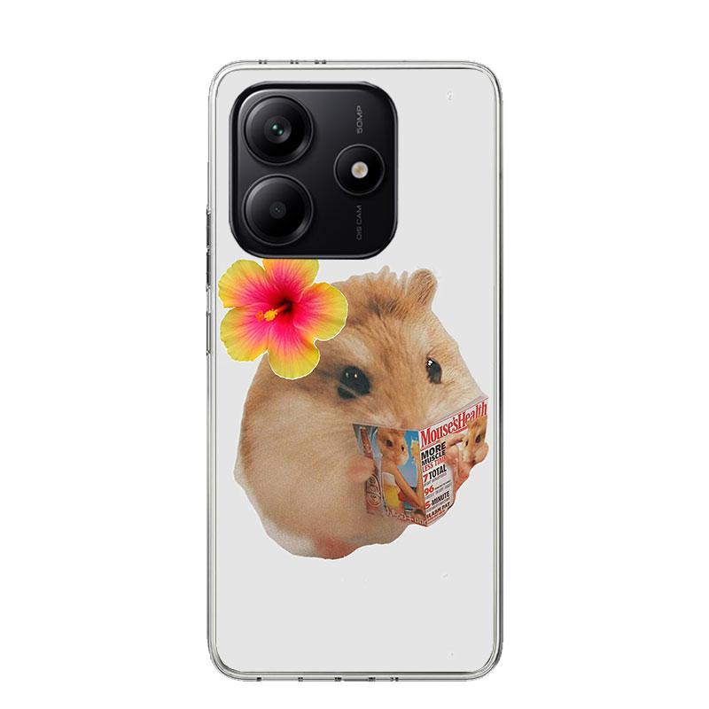 Funny Sad Hamster Meme Phone Case For Xiaomi Redmi Note 15 14 13 12S 12 Pro Plus 11S 11E 11 11T 10S 10 Art Soft Pattern Cover Re