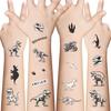 New Black and White Dinosaur Luminous Tattoo Stickers Waterproof Party Gift Funny Face Stickers
