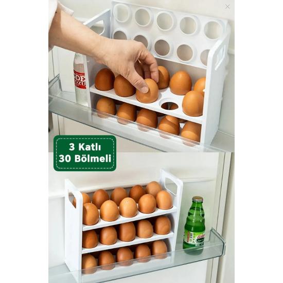 

Коробка для яиц с 30 отделениями, 3-слойная подставка для яиц, органайзер для холодильника, контейнер для хранения