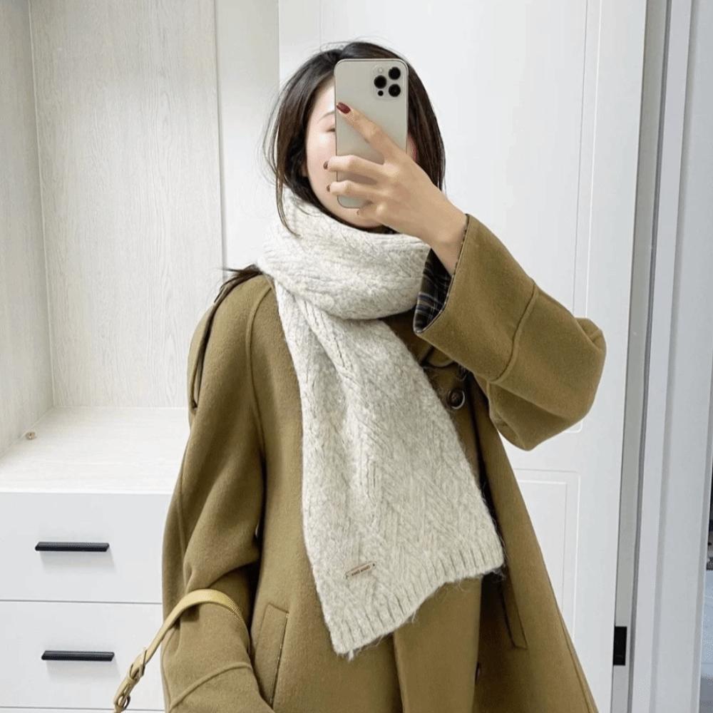 Thick Winter Scarf Soft Muffler Imitation Cashmere Scarf Fashion Design Knit Scarf  Autumn Winter