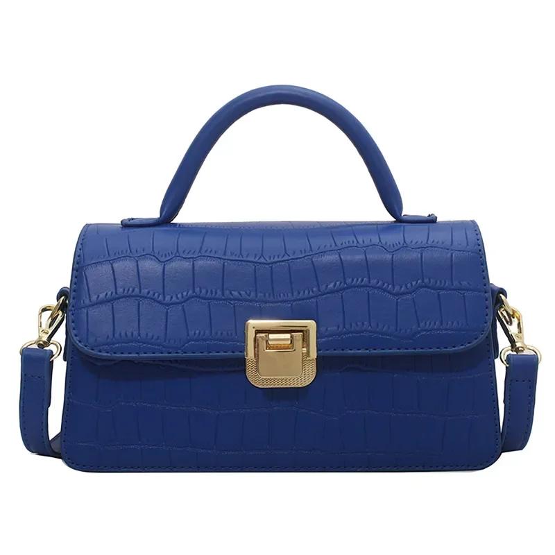 Hochwertige Mode Umhängetasche Standard Stein weibliche Casual All-Match kleine quadratische Tasche beliebte blaue Temperament Tasche