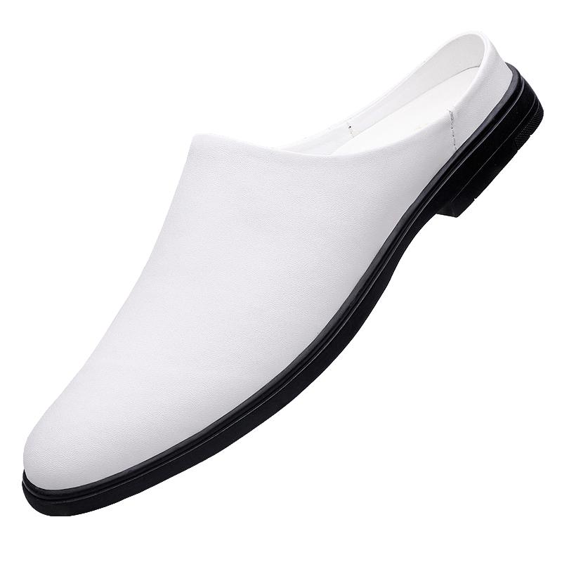 Fashion Summer Men's Flat Bottomed Loafers Anti Slip Soft Soles Lightweight Breathable Men's Slippers Park Walking Shoes Massage Soles