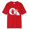 Men Women Funny Rabbit Shirt Animal Bunny Lover Shadow Play Pun Gift T-Shirt Oversized Tops Cotton T Shirt