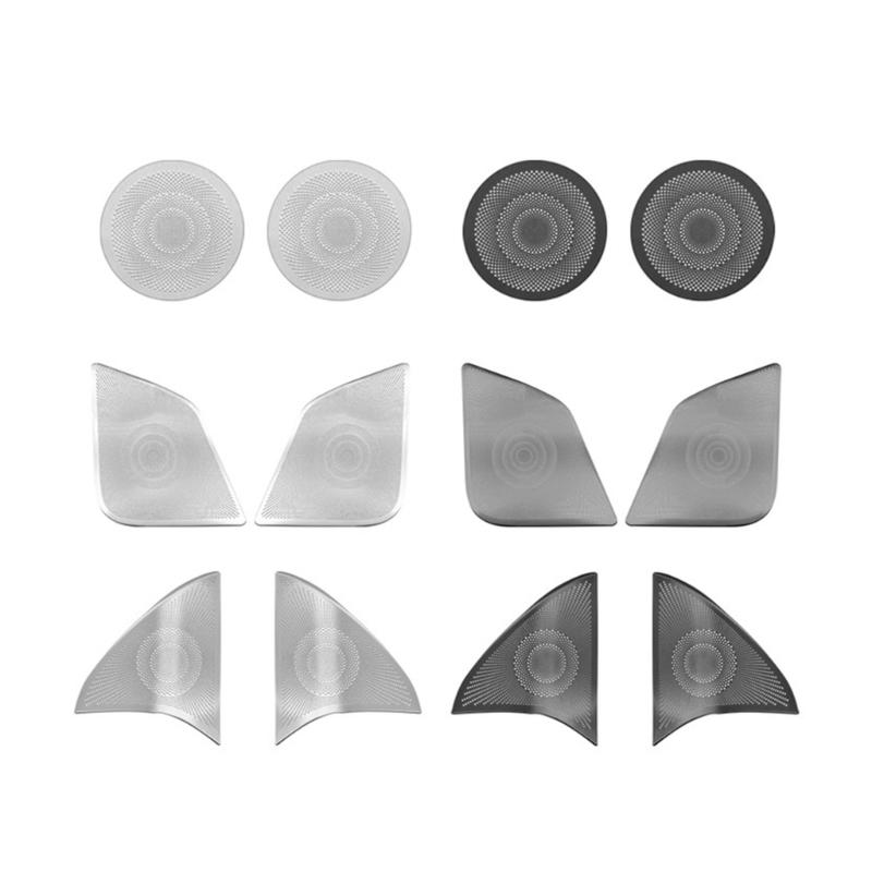 2PCS Heat Resistant Auto Speaker Cover Guards With Strong Adhesive Metal Construction Easy Installation Car Accessories
