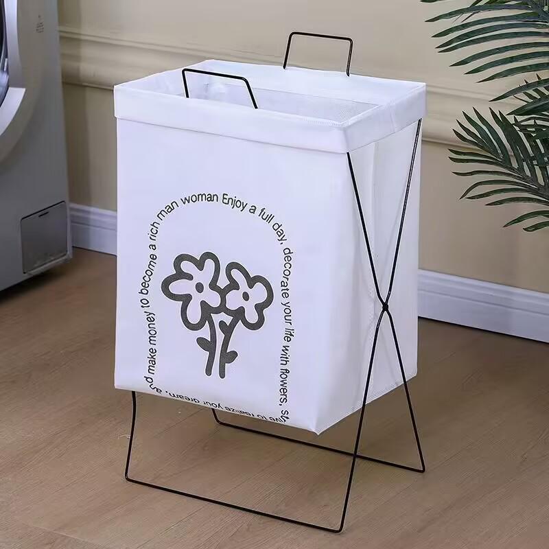 Houndstooth Foldable Laundry Hamper - Thickened Storage for Dorms, Toys, and Bathroom.