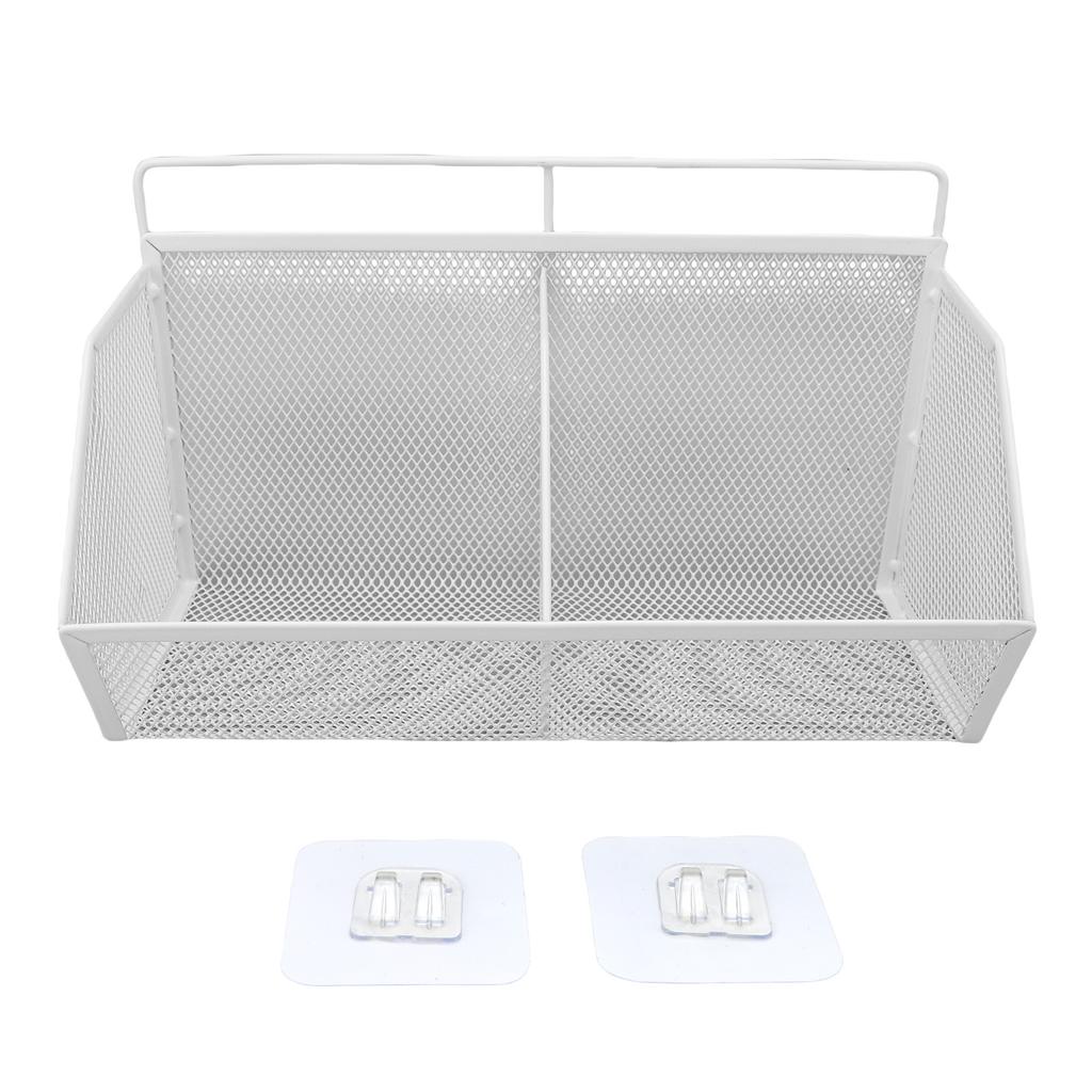 Hanging Kitchen Basket Adhesive Non Drill Wall Mounted Small Wire Storage Food Pantry Bevel 2 Grid