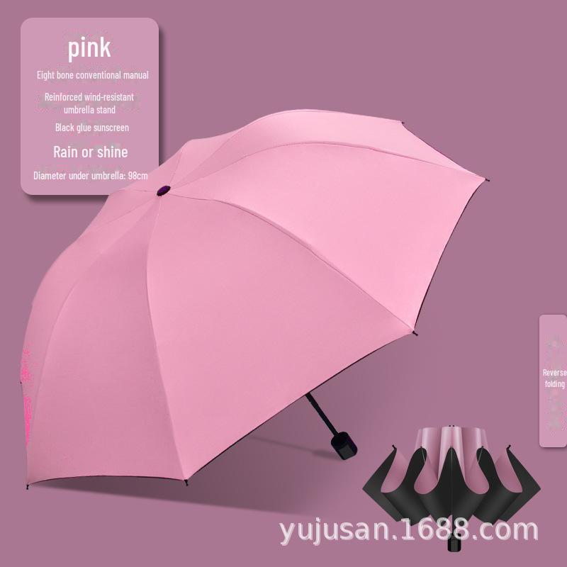 Trefaldigt automatiskt UV-skyddande paraply med anpassad logotyp