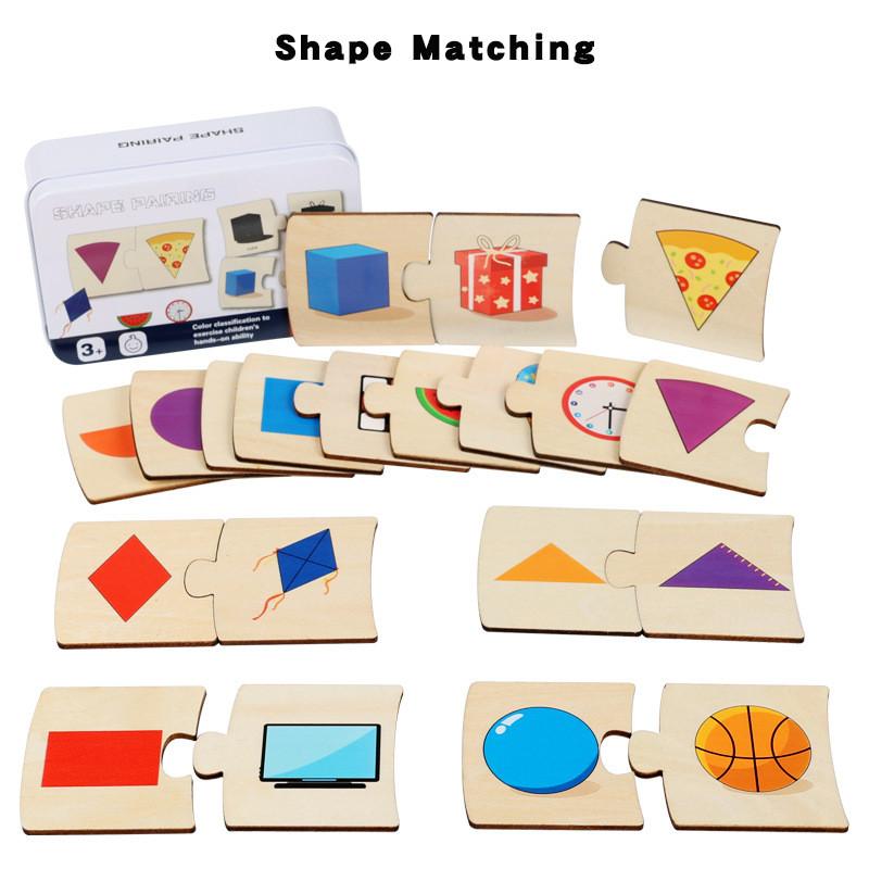 Wooden Puzzle Educational With Numbers And Animal Food Matching For Kids