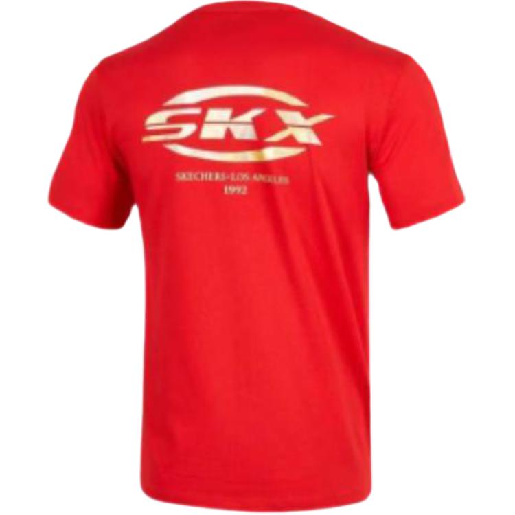 Skechers Casual Sports Unisex Round Neck Short Sleeve T-Shirt Unisex Tops Red P122U002-001W M