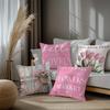 Pink Tulip Warm - Themed Pillowcase PillowcaseBedroom Living Room Sofa Home Decor Polyester Cushion Cover with Zipper