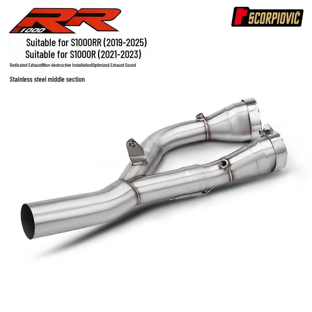 S1000R 21-23 Exhaust Pipe Compatible with S1000RR 19-25 Decat Mid-pipe
