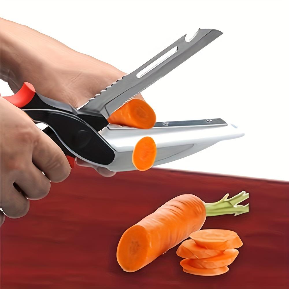 1pc Kitchen Scissors – Stainless Steel Blade Cutting Board Scissors| Tomato Fruit Vegetable Cutter for Meat Cheese5
