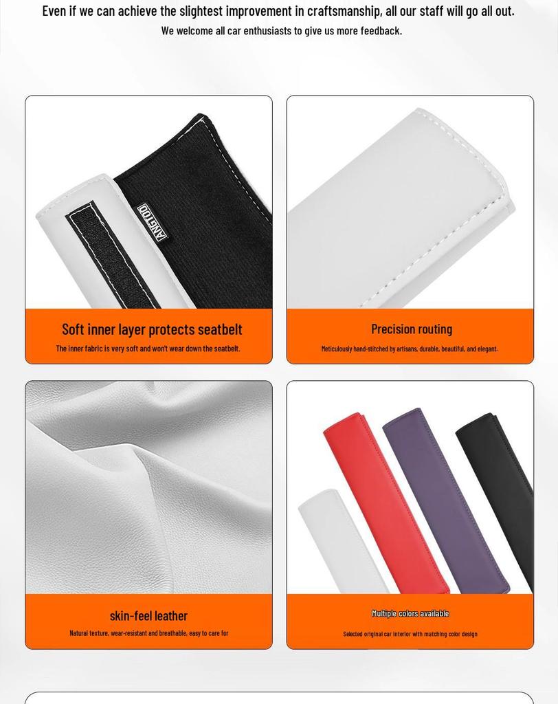 Xiaomi SU7 Seatbelt Shoulder Pad Covers for Driver & Passenger - Car Interior Accessories