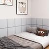 2pcs Leather 3D Wall Sticker Self Adhesive Soft Wall Panels  Room Headboard