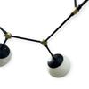 Modern 6 Light Chandelier Large Globe Ceiling Light Fixture Mid Century Black & Brass Sputnik Lighting Home Decor Lighting Gift