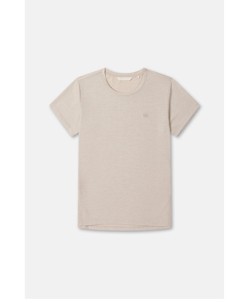 Koolongseupocheu Women'S Moss Dry Basic Round Neck Short Sleeve T-Shirt Jktcm26302Oat