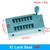 1/2/5pcs/lot 14 16 18 20 24 28 32 40 P Pin 2.54 MM Green DIP Universal ZIF IC Socket Test Solder Type IC lock seat zif socket