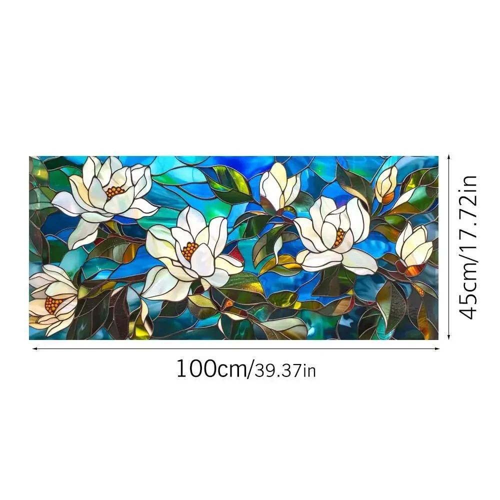 PVC Privacy Window Film Electrostatic Glass Stickers Geometric Abstract Mosaic Pattern Window Sticker Room Bathroom Home Decor
