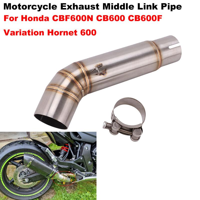 Slip On For Honda CBF600N CB600 CB600F Variation Hornet 600 Motorcycle Exhaust Escape Mid Link Pipe Connecting 51mm Moto Muffler
