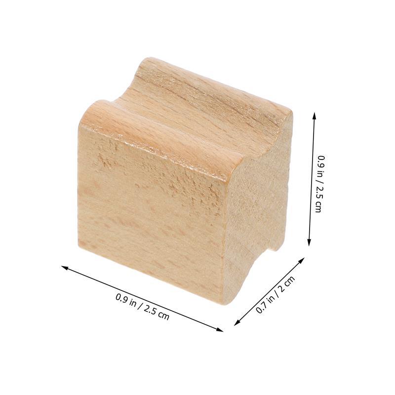 10ks Dřevěný hladký razítko na vyřezávání Samodělící dřevěné scrapbooky Pečeť Kreativní razítka Prázdné pro vyřezávání Dřevěné razítko