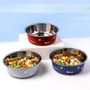 New Double-layer Thickened Floor-absorbing Dog Bowl with Anti-slip Feature - Pet Bowl Made of Stainless Steel, Suitable for Dogs and Cats