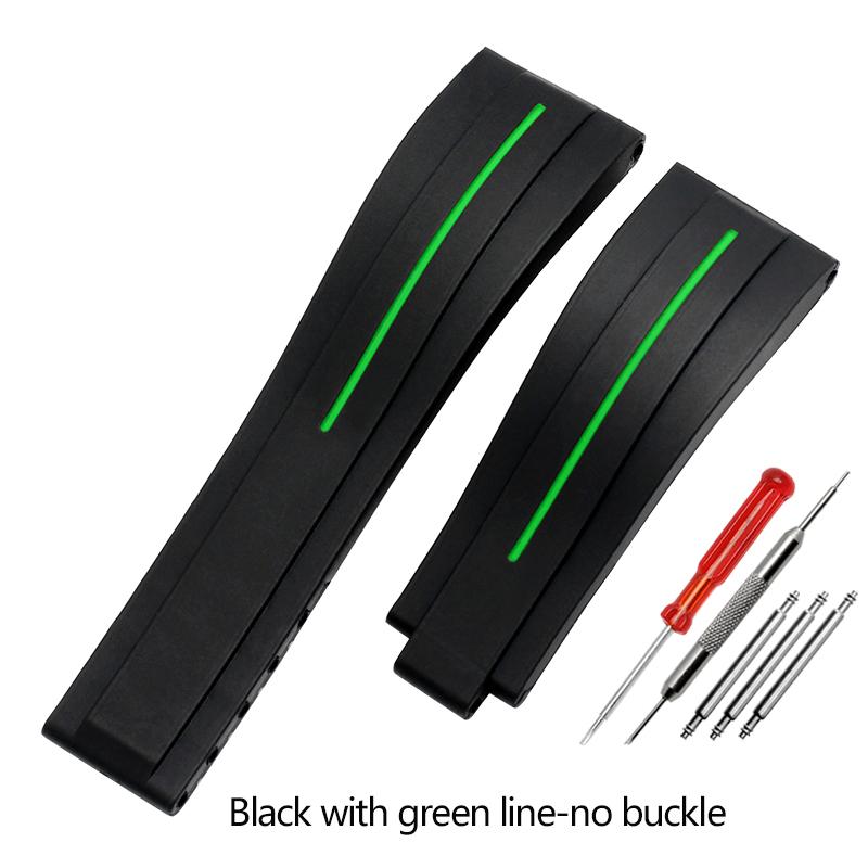 Correa de Reloj de Caucho Para Seiko Tudor Citizen Correa Con Hebilla de Acero Inoxidable Pulsera de Reloj Impermeable 20mm 21mm Negro Azul