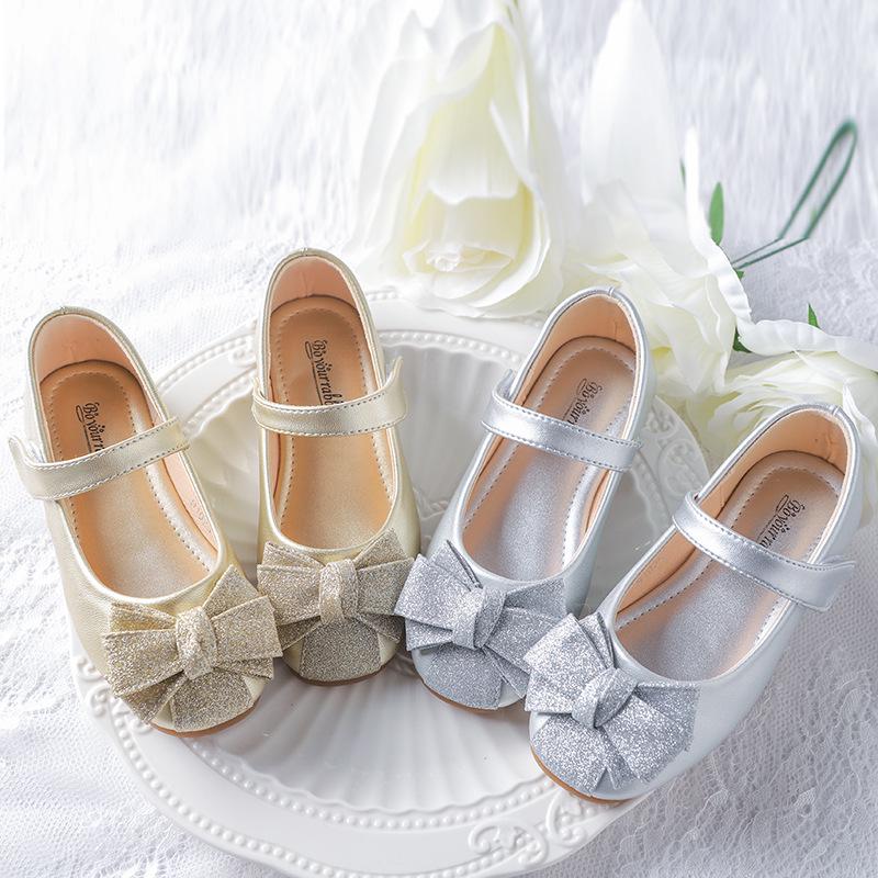 2024 New Girls' Leather Princess Dance Shoes