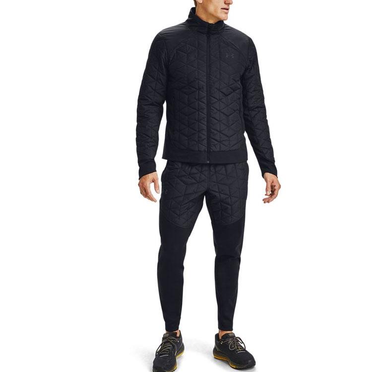 Under Armour ColdGear Reactor Hybrid Zip-Up Running Jacket Men Jackets Black 1355803-001