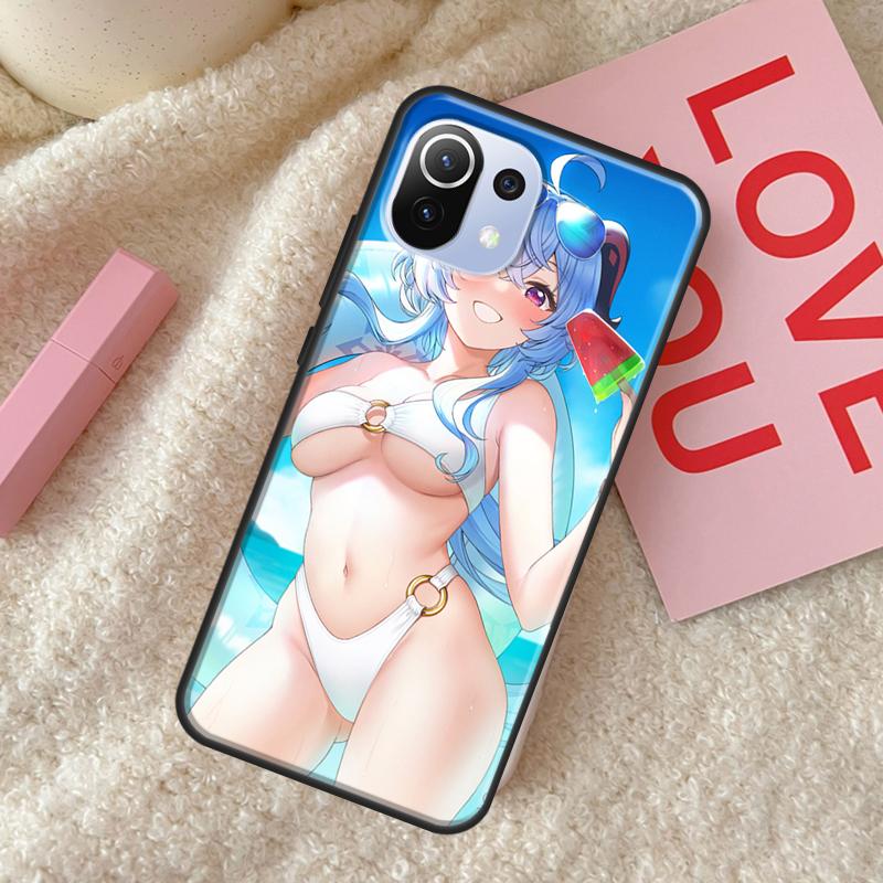 Genshin Impact Sexy Cute Girl Phone Case For Xiaomi Mi 11 Lite 12 11T Pro POCO X3 Pro X3 GT F1 F3 M3 M4 X4 Pro Cover