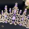Bridal Crown Diamond Luxurious Prom Party Headband Headband Birthday Princess Hair Accessories Purple Crystal Crown