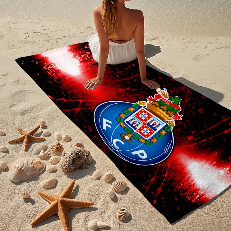 Conception de l'emblème du FC Porto. Serviette de plage, Séchage rapide, Facile d'entretien, À utiliser aussi bien pour le fitness que pour les vacances à la plage, Essentiel de sport Cadeau pour fan