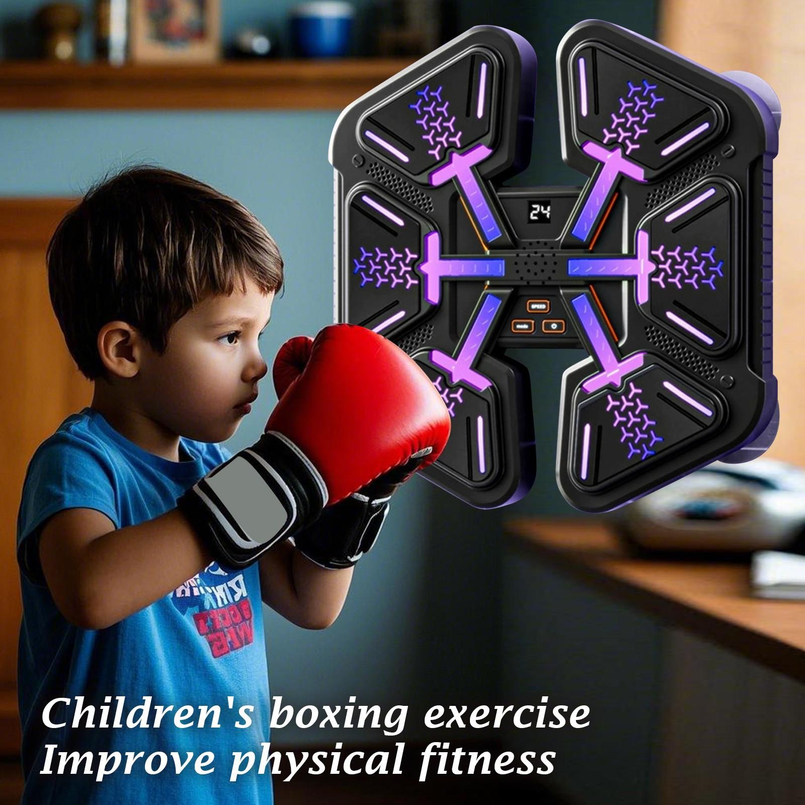 

Детский интеллектуальный боксерский тренажер, боксерская мишень Bluetooth, домашний фитнес-тренажер для боев One Size чёрный