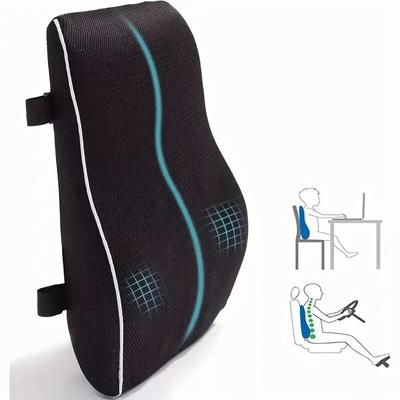 1pc Memory Foam Non-Slip Car Seat Cushion for Office and Gaming Chairs Supports Lumbar and Waist Soft and Comfortable