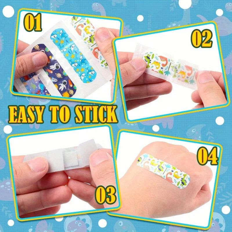 60 Pieces/Set Cartoon Boy Plaster Band Aid Kawaii Wound Patch Finger Skin Dressing Strip Emergency Treatment Adhesive Bandage