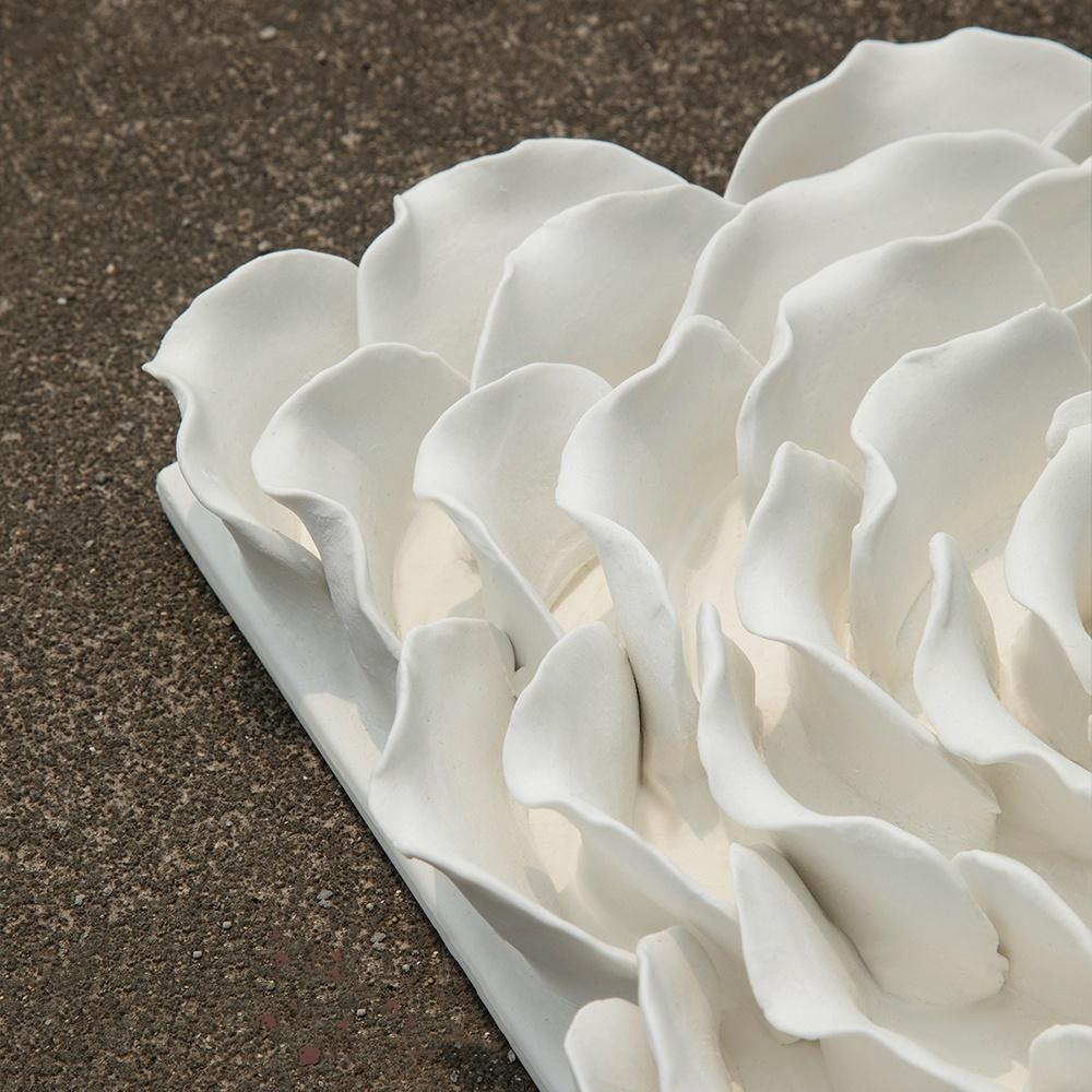 Wall Decoration Wall Hanging Ceramic Handmade Three-dimensional Rose Artificial Flower Porcelain Painting Picture Frame