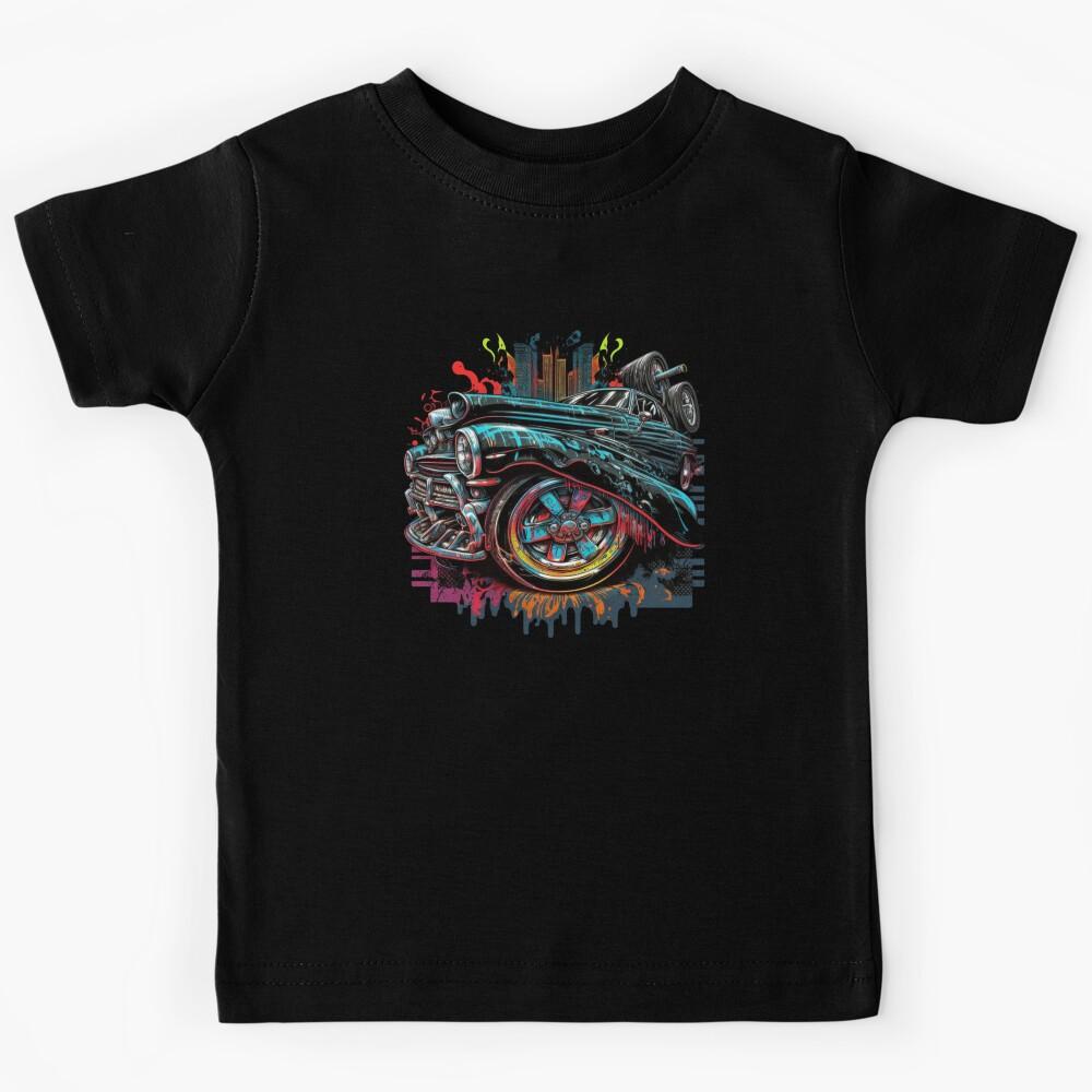 Classic Car Stylized Graffiti Art - 4 Kids T-Shirt 160