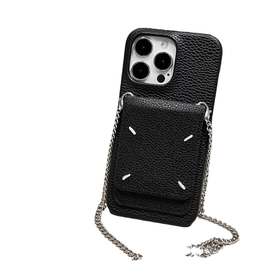 Vyšívané pouzdro crossbody pro iPhone 15/16 Pro Max s kapsičkou na mince a slotem na karty