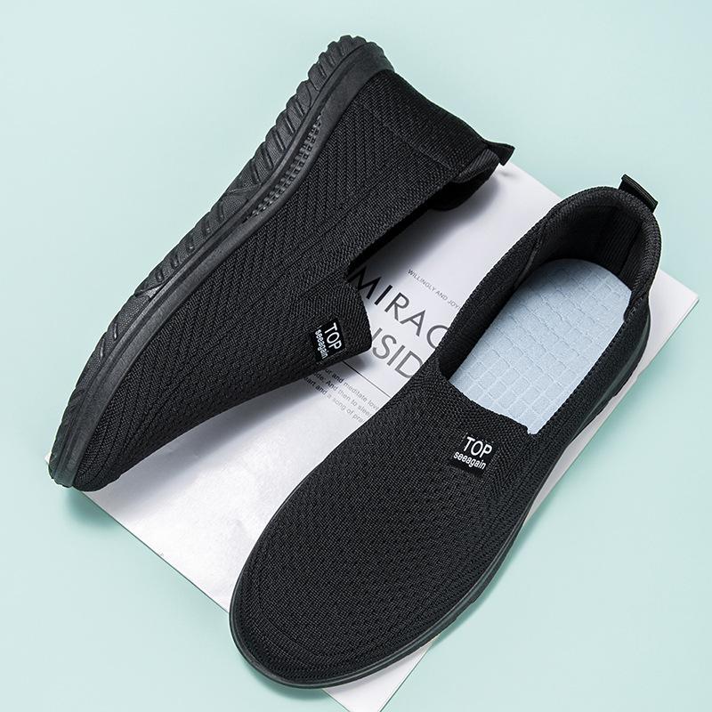 Spring Lightweight Breathable Men's Casual Old Beijing Cloth Shoes - Hollow, Comfortable, Low-Top, Soft Sole