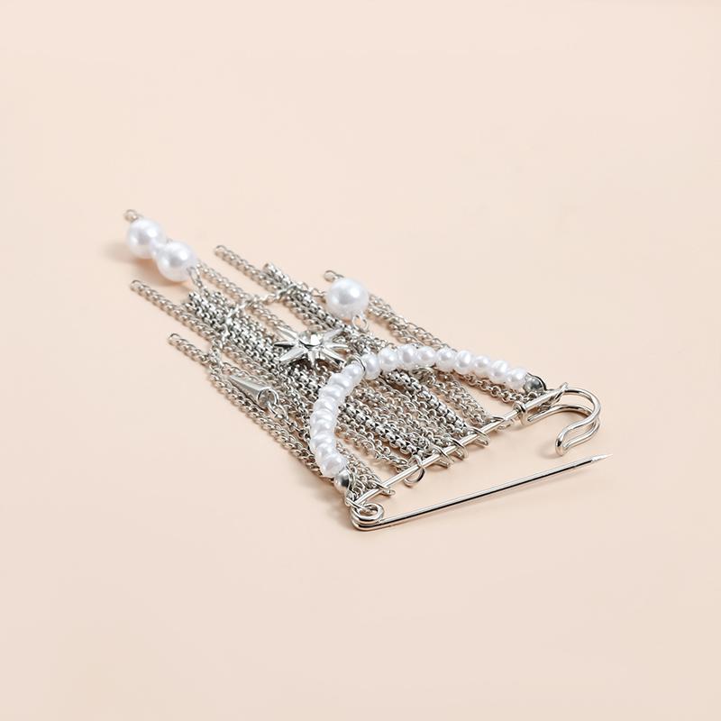 Elegantní Perlový Řetízek Třásně Brož Módní Dámské Oblečení Dekorace Doplňky Šperk Špendlík Kalhoty Nastavovací Špendlíky Taška Přívěsek Dárky