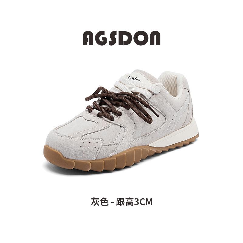 Augustus Dengde Training Shoes Women's 2025 New Summer Platform Light Jogging Sports Shoes Casual Forrest Gump White Shoes