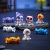 Horror Style Miniature Doll Sets 8 Pcs Halloween Mini Resin Figurines, Tiny Spooky Skeleton Zombie Candy Party Tabletop Decor Statue for Crafts,